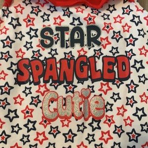 Patriotic stars onesie romper